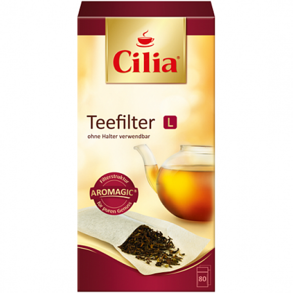 Оригинальные чайные фильтры Cilia, размер L, 80шт.